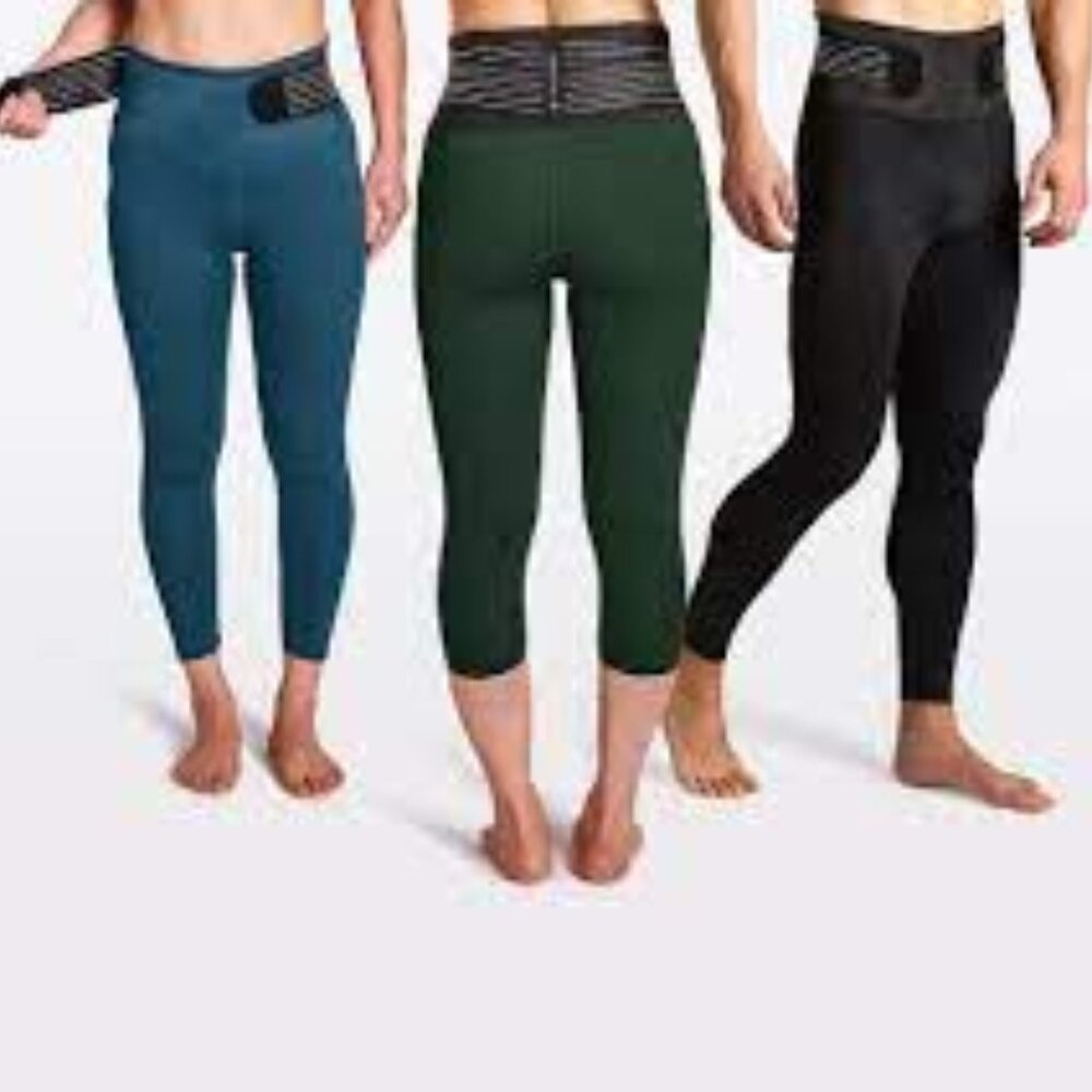 NWT Lower Back Support Leggings with Adjustable Straps |- Olive